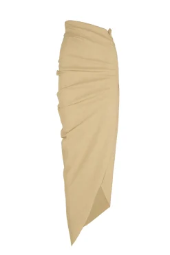 Mite, falda midi beige