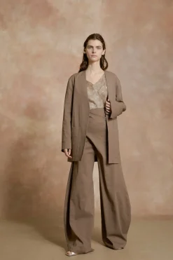 Mite, pantalon envolvente cacao