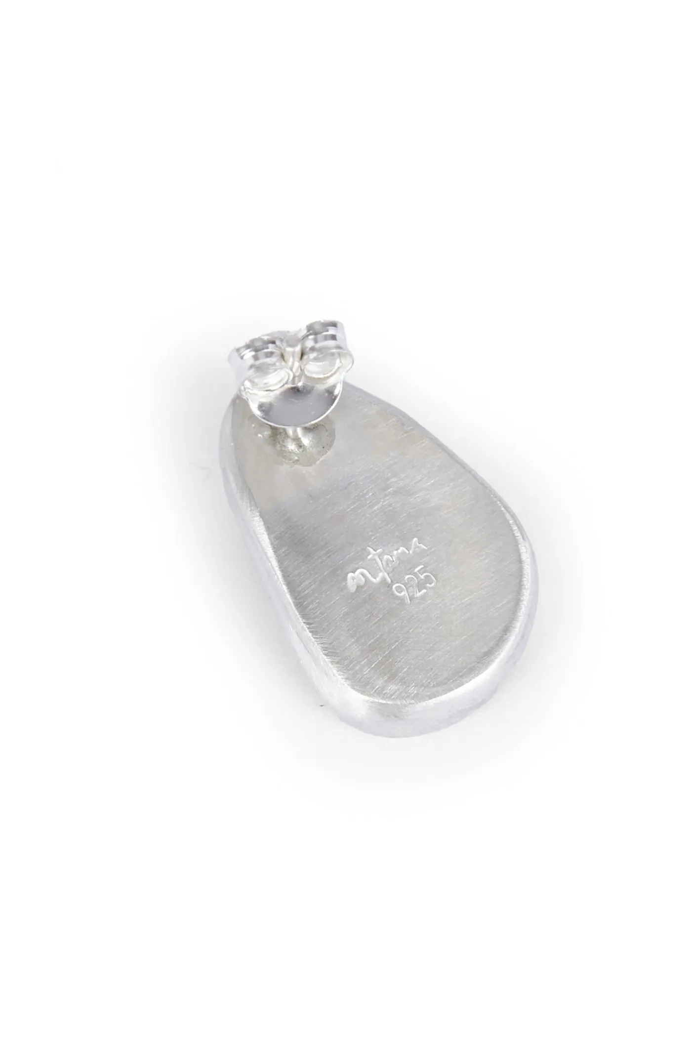 Mizar, silver oval earring