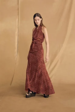 Molly, vestido de seda dots print
