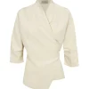 Mona, chaqueta de lino y seda marfil