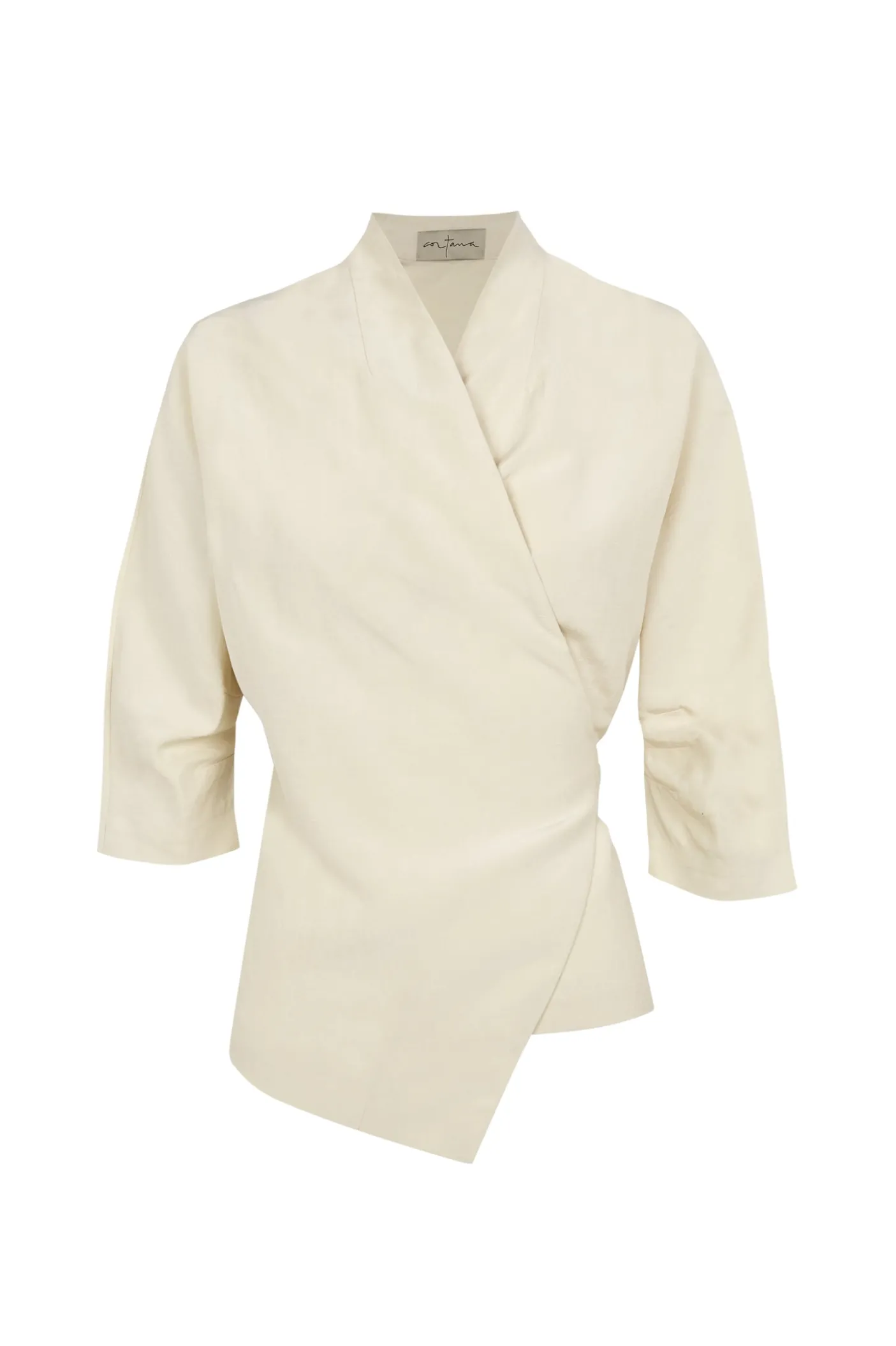 Mona, chaqueta de lino y seda marfil