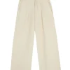 Mona, pantalon de lino y seda marfil