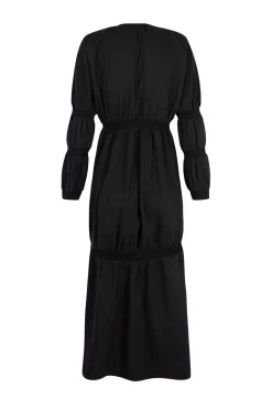 Morgan, vestido en lino y seda gris humo