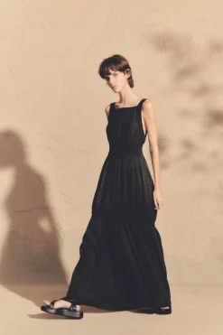 Morgana, vestido de tirantes gris humo