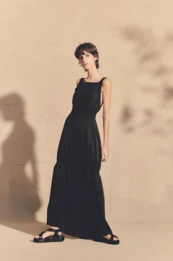 Morgana, vestido de tirantes gris humo