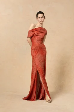 Nadine, granada print silk dress
