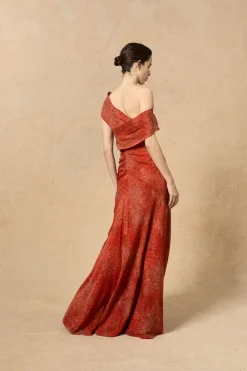Nadine, granada print silk dress
