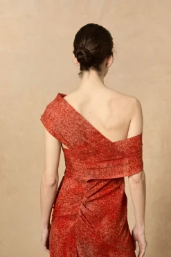 Nadine, granada print silk dress