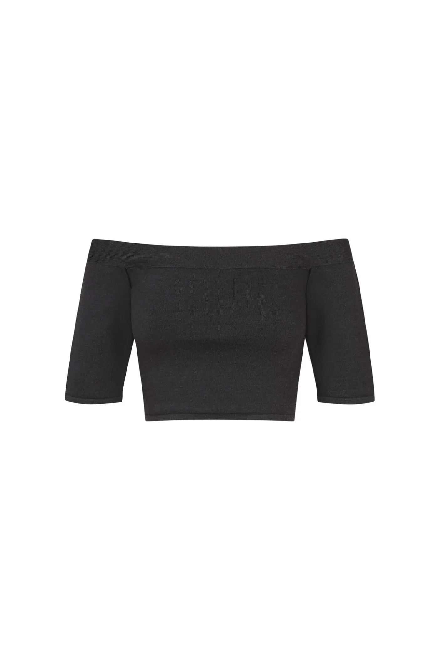 Naim, crop top de punto arándano