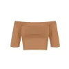 Naim, crop top en punto bronce