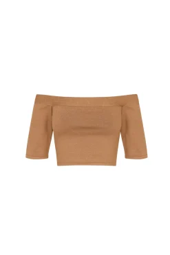 Naim, crop top en punto bronce