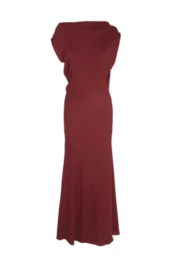 Najwa, cherry silk dress