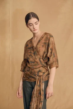 Nala, taiyo print ramie top