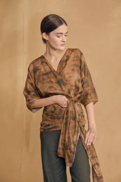 Nala, taiyo print ramie top