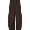 Nico, brown striped jacquard pants