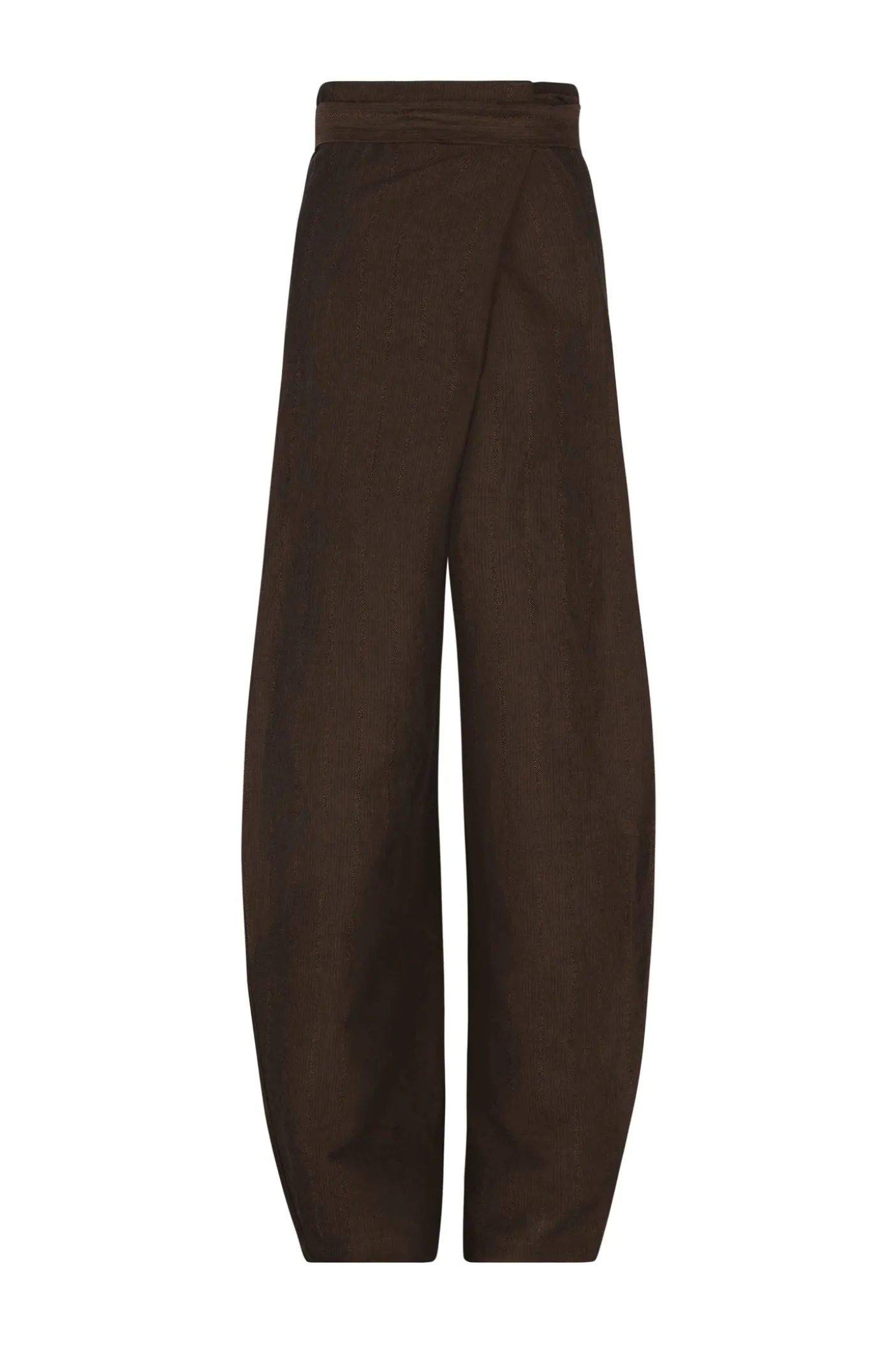 Nico, brown striped jacquard pants