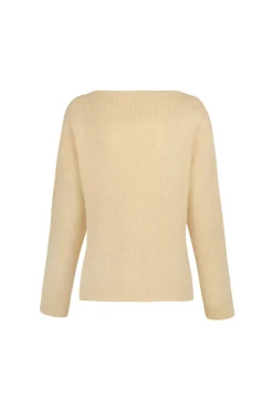 Nima, jersey oversize de alpaca, cachemir y seda marfil