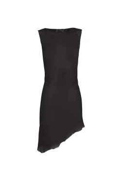 Nini, black silk mini dress