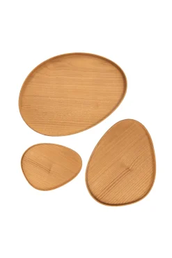 Oeuf, bandejas en madera de castaño