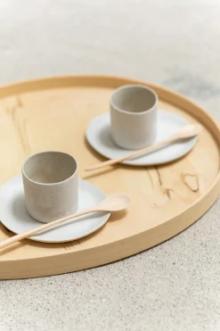 Oeuf, bandejas en madera de naranjo