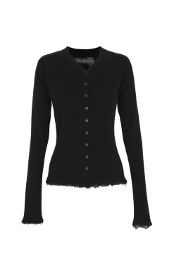 Ojala, cardigan de lana y cachemir negro