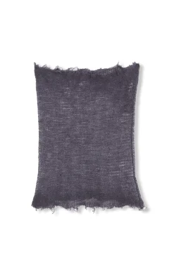 Onye, cuello de punto abierto en alpaca, seda y cachemir gris