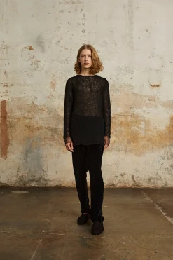 Onye, jersey en alpaca, seda y cachemir negro