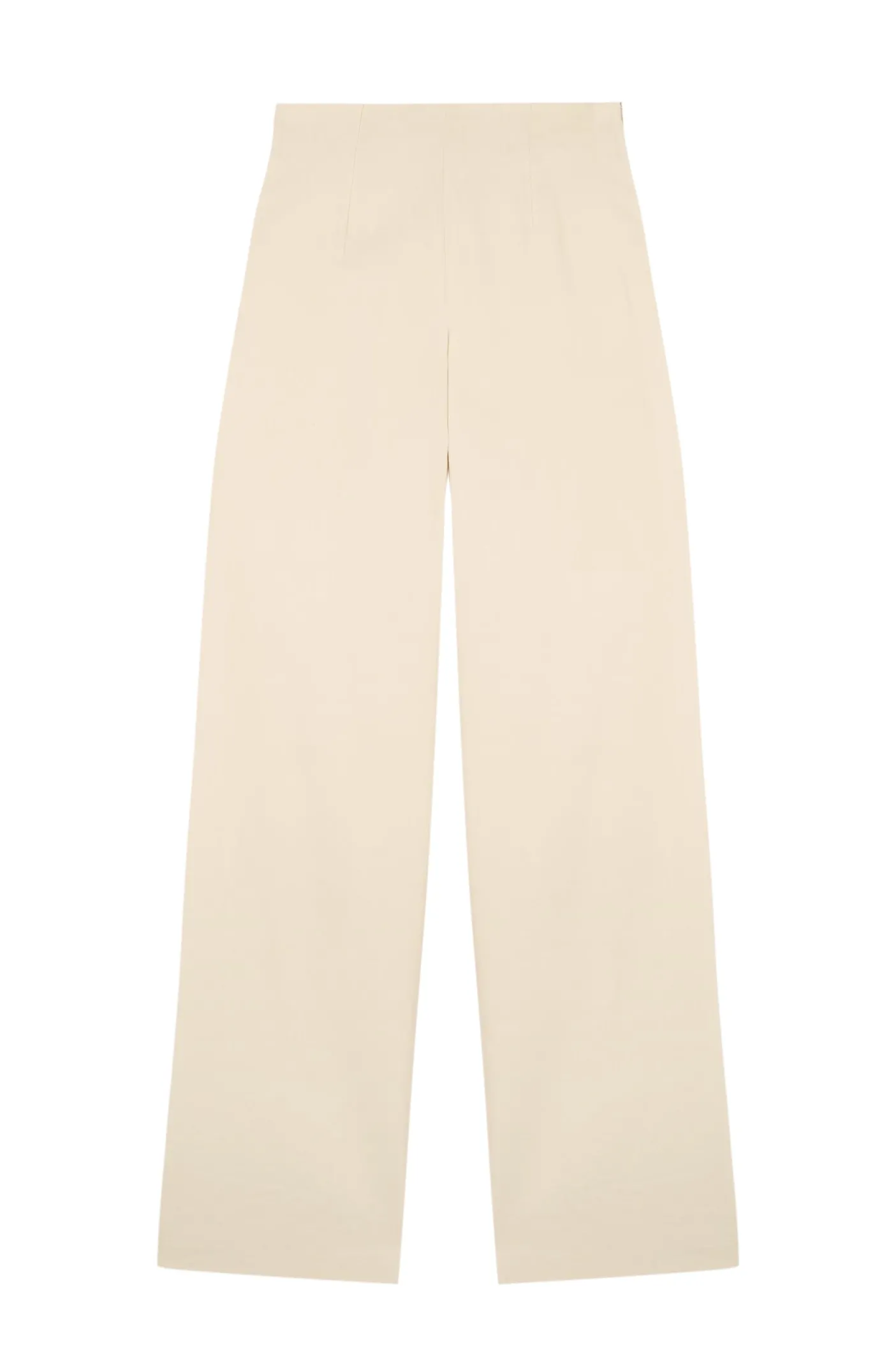 Organica, ivory high-waisted pants
