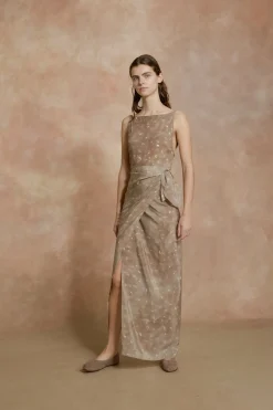 Pareo, ayaz print silk wrap skirt
