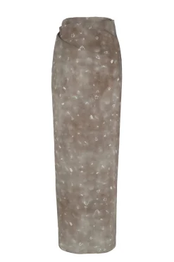 Pareo, ayaz print silk wrap skirt