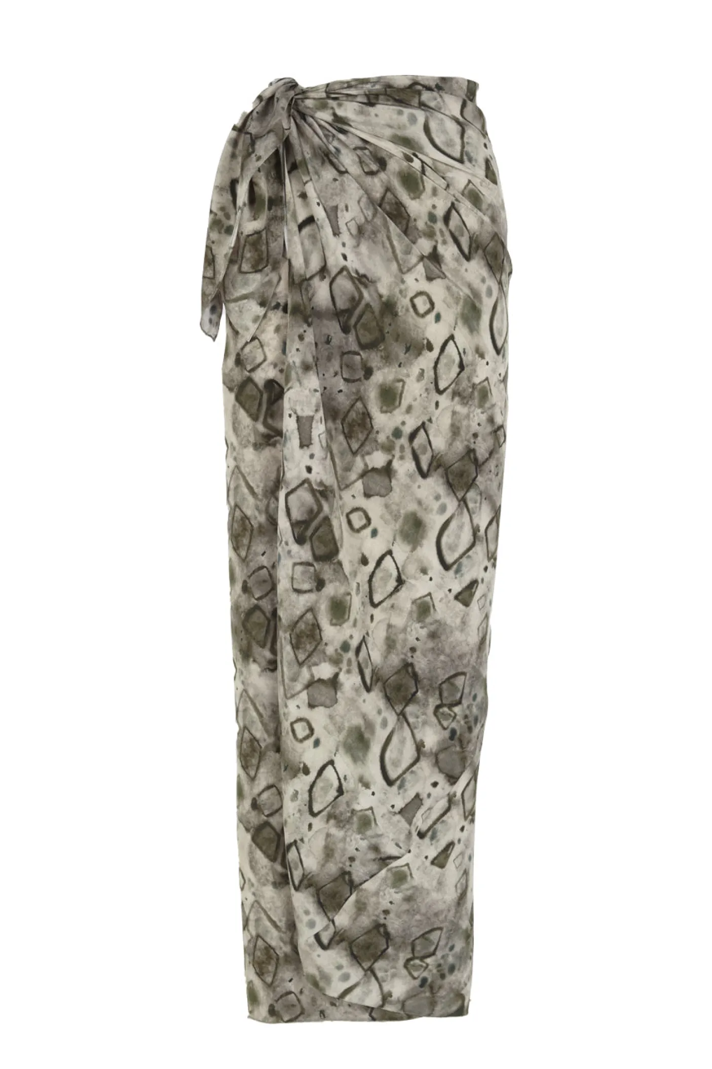 Pareo, elmas print silk skirt