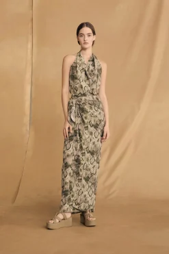 Pareo, elmas print silk skirt