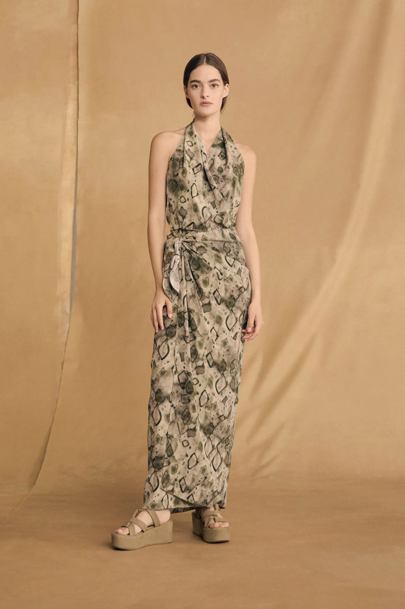 Pareo, elmas print silk skirt