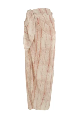 Pareo, irony print silk skirt