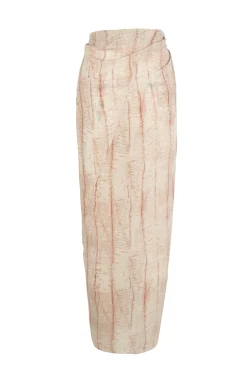 Pareo, irony print silk skirt