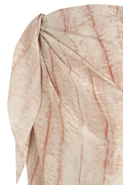 Pareo, irony print silk skirt