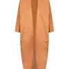 Paz, chaqueta larga mandarina