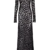 Pebbles, long dress in devore velvet