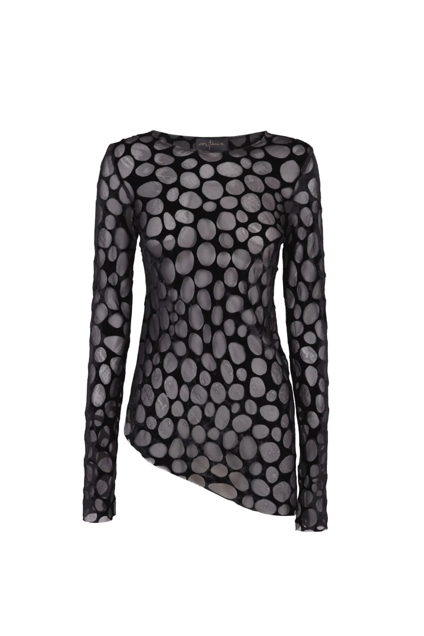 Pebbles, top in devore velvet