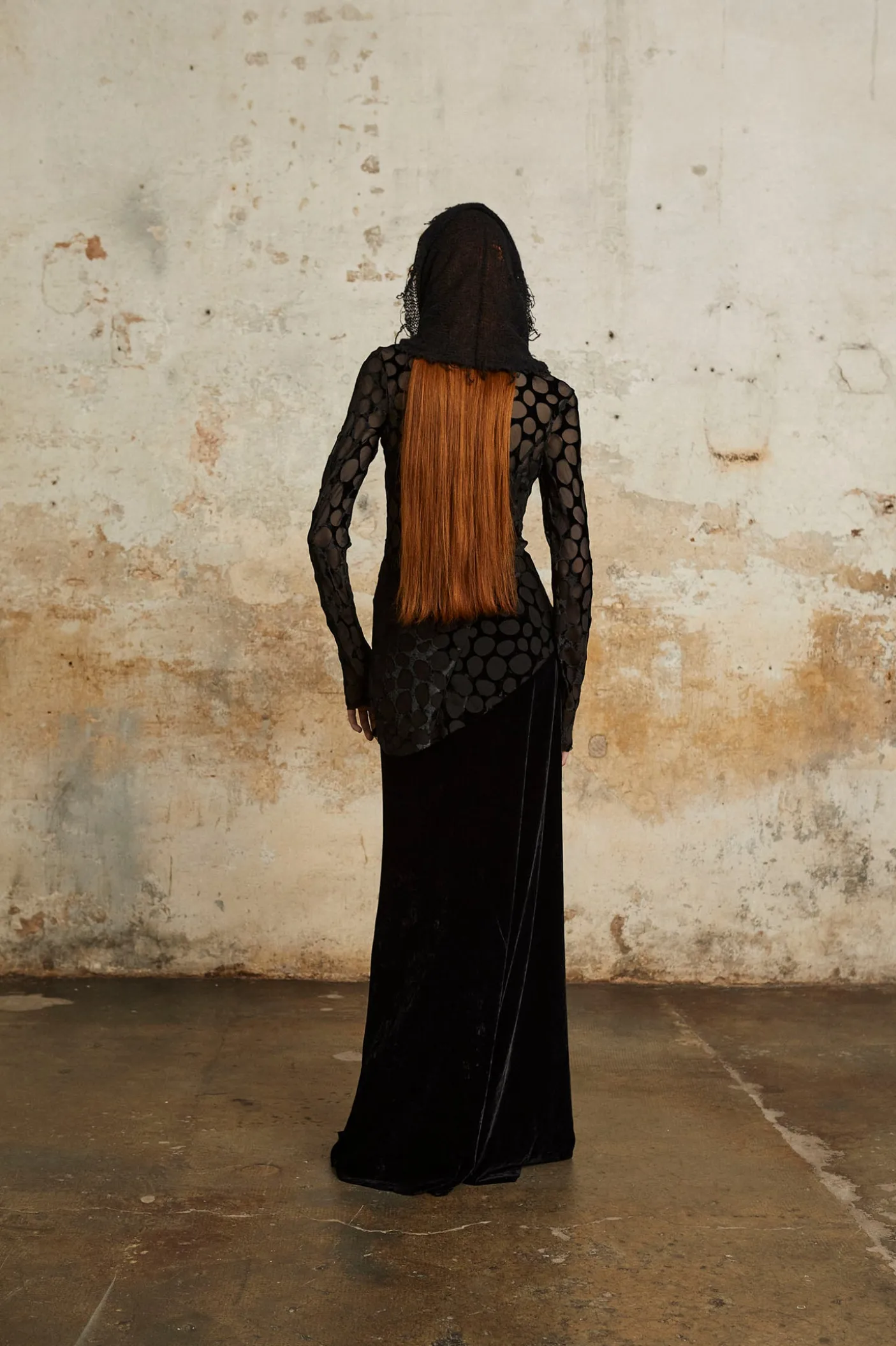 Pebbles, top in devore velvet