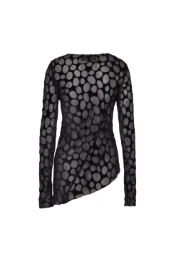 Pebbles, top in devore velvet