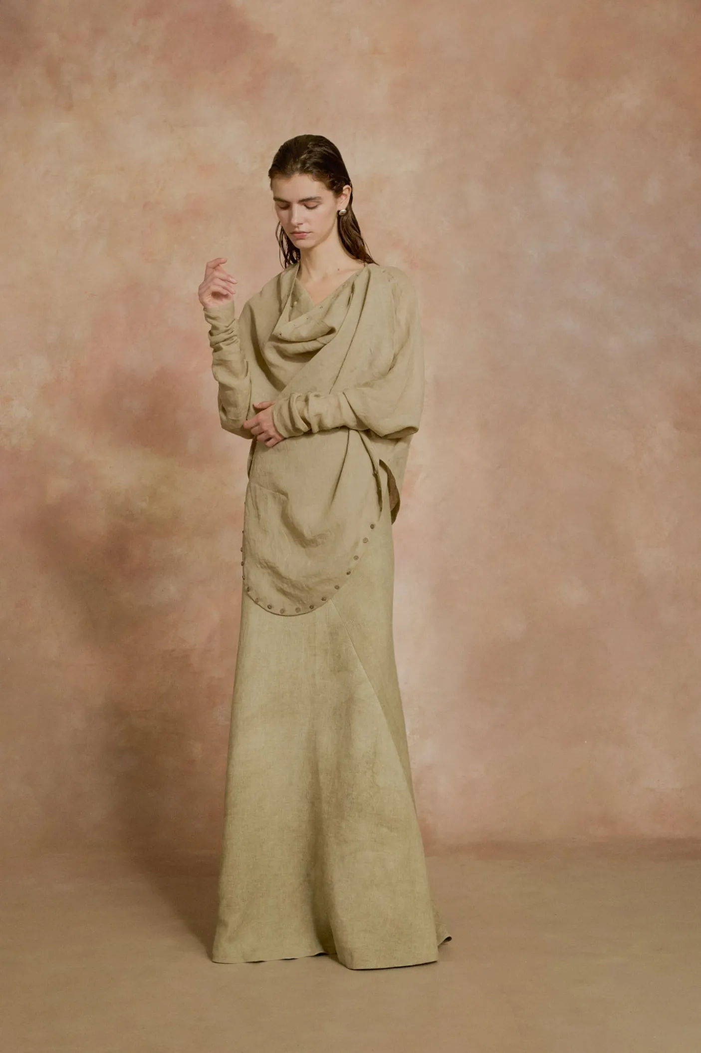 Piano, sage green transformable blouse