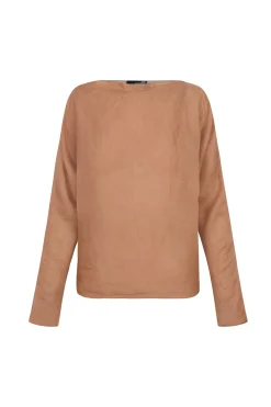Pune, top en ramio terracota