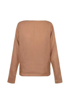 Pune, top en ramio terracota