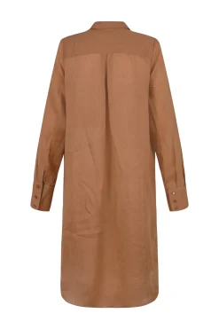 Rami, camisa larga en ramio terracota