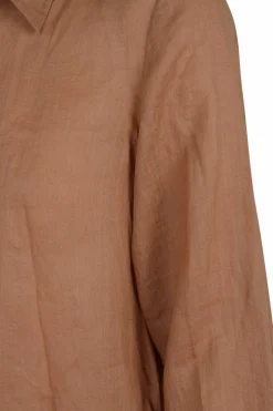 Rami, camisa larga en ramio terracota