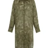 Rami, pua print ramie long shirt