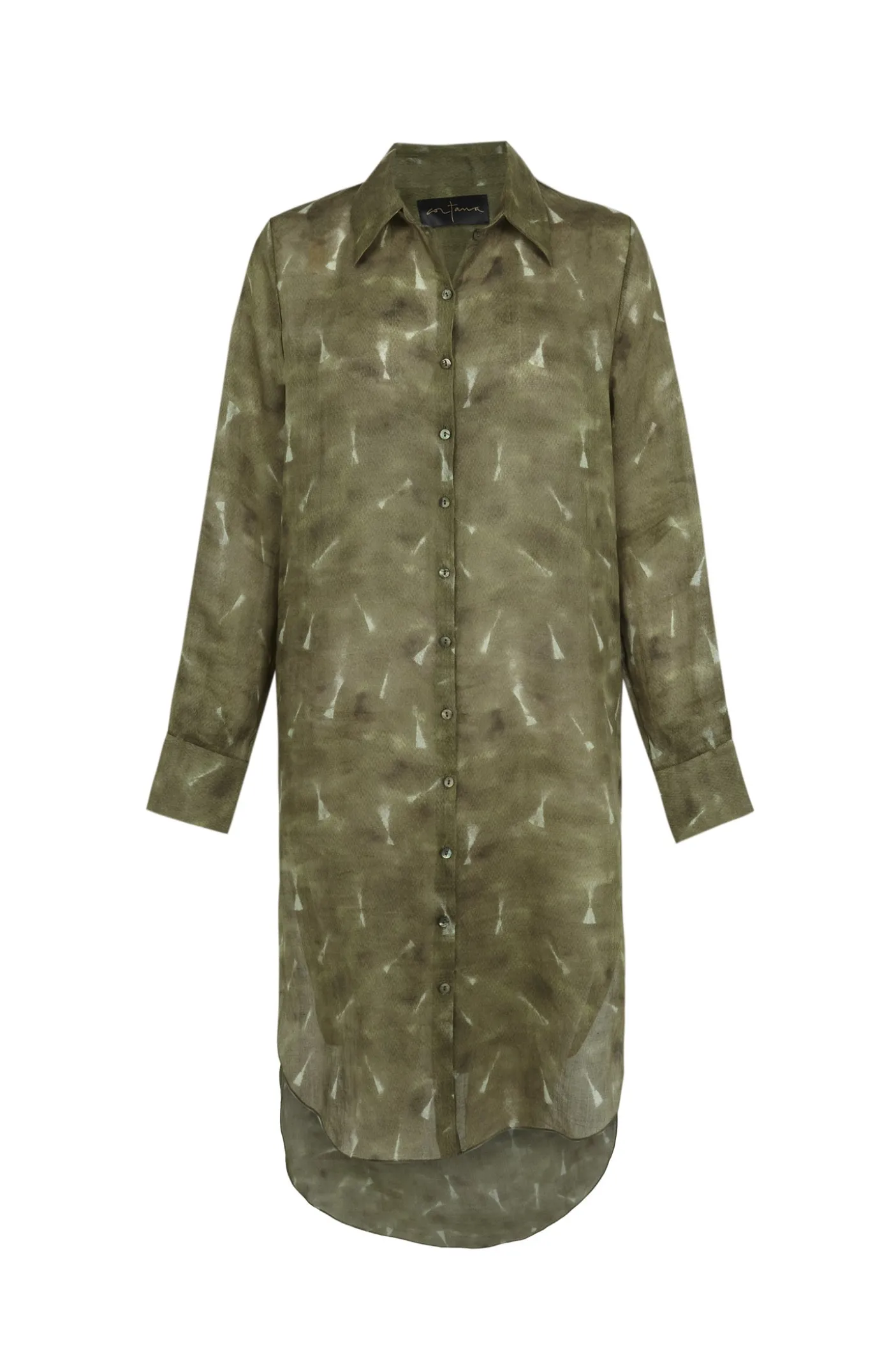 Rami, pua print ramie long shirt