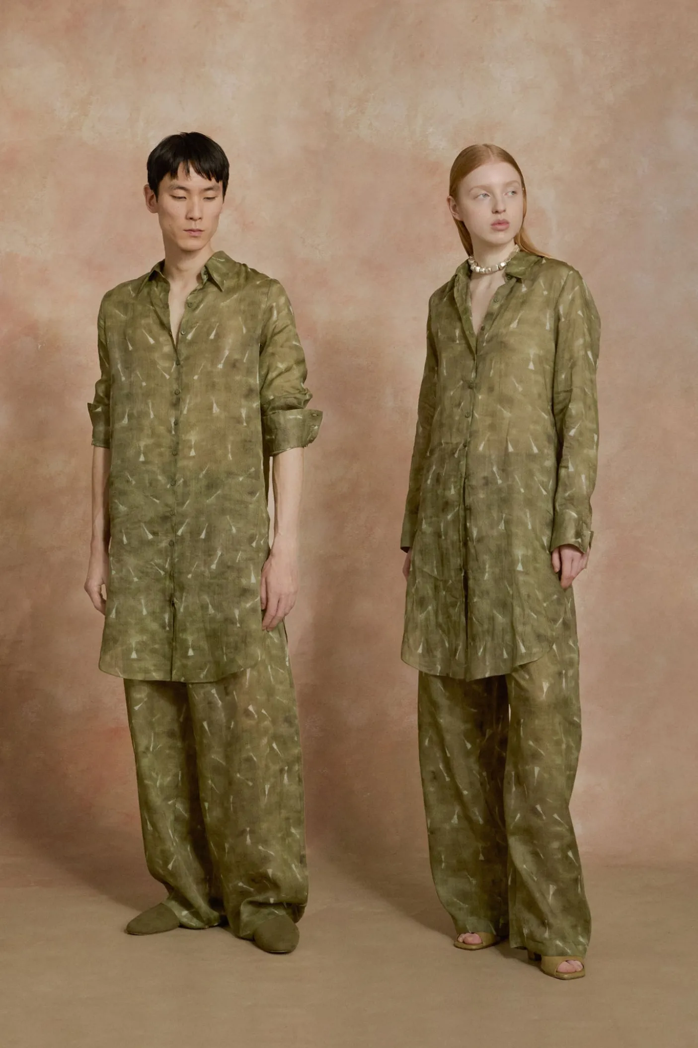 Rami, pua print ramie long shirt
